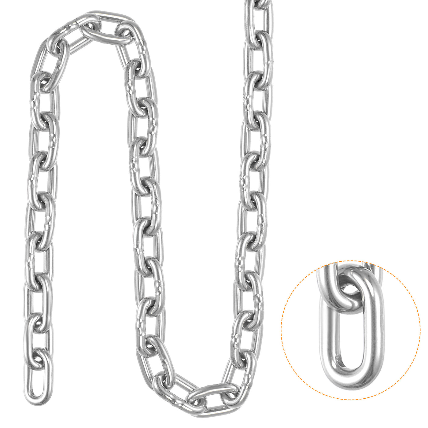 Harfington Proof Coil Chain 304 Stainless Steel for Clothes Hanging Guardrail