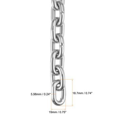 Harfington Proof Coil Chain 304 Stainless Steel for Clothes Hanging Guardrail