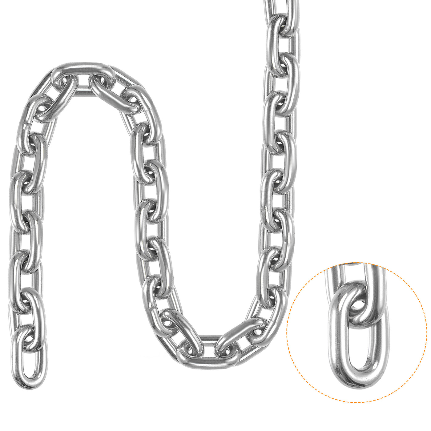 Harfington Proof Coil Chain 304 Stainless Steel for Clothes Hanging Guardrail