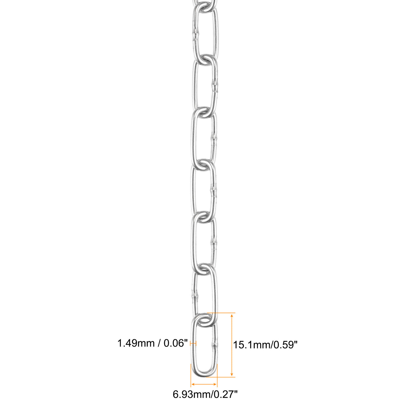 Harfington Proof Coil Chain Zinc Plated 316 Stainless Steel for Guardrail