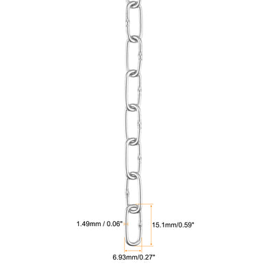 Harfington Proof Coil Chain Zinc Plated 316 Stainless Steel for Guardrail