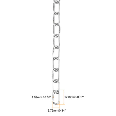 Harfington Proof Coil Chain 316 Stainless Steel for Clothes Hanging Guardrail