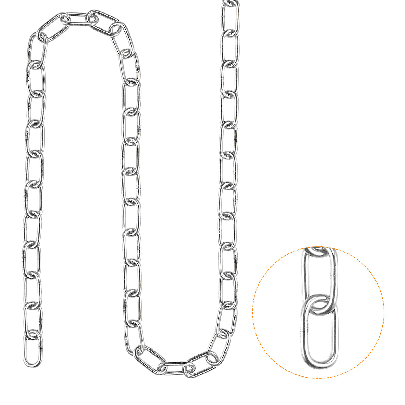 Harfington Proof Coil Chain 316 Stainless Steel for Clothes Hanging Guardrail