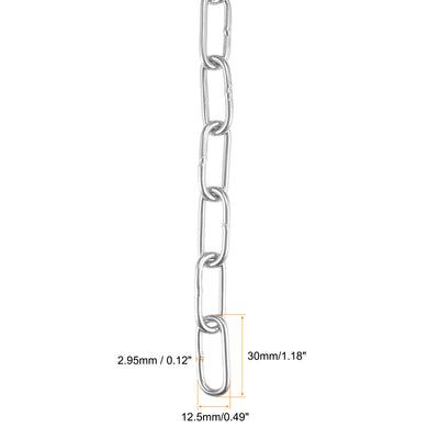 Harfington Proof Coil Chain Zinc Plated 316 Stainless Steel for Clothes Hanging