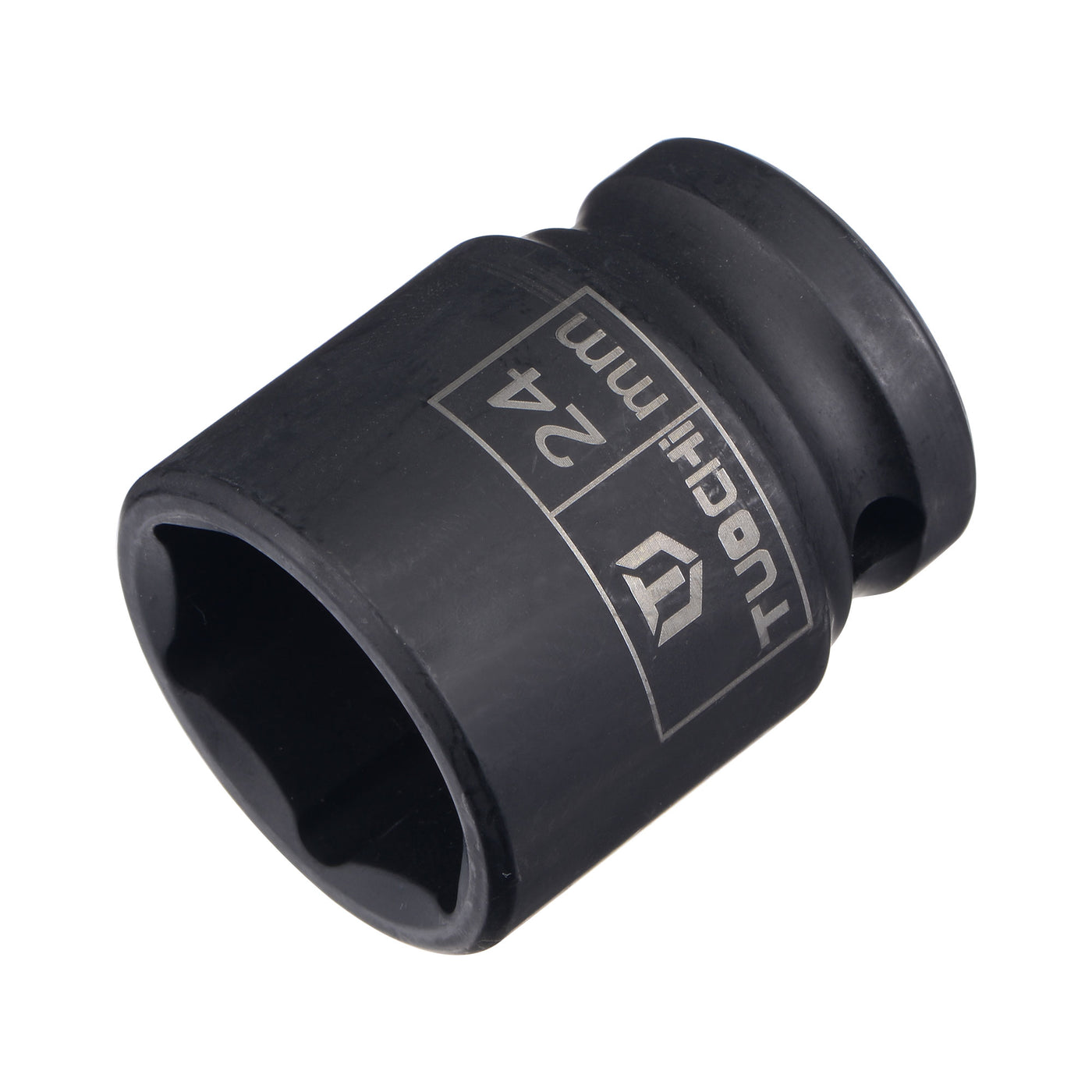 Harfington 1/2" Drive by 24mm 6-Point Impact Socket, CR-V Steel 1.61" Length, Shallow Metric Sizes