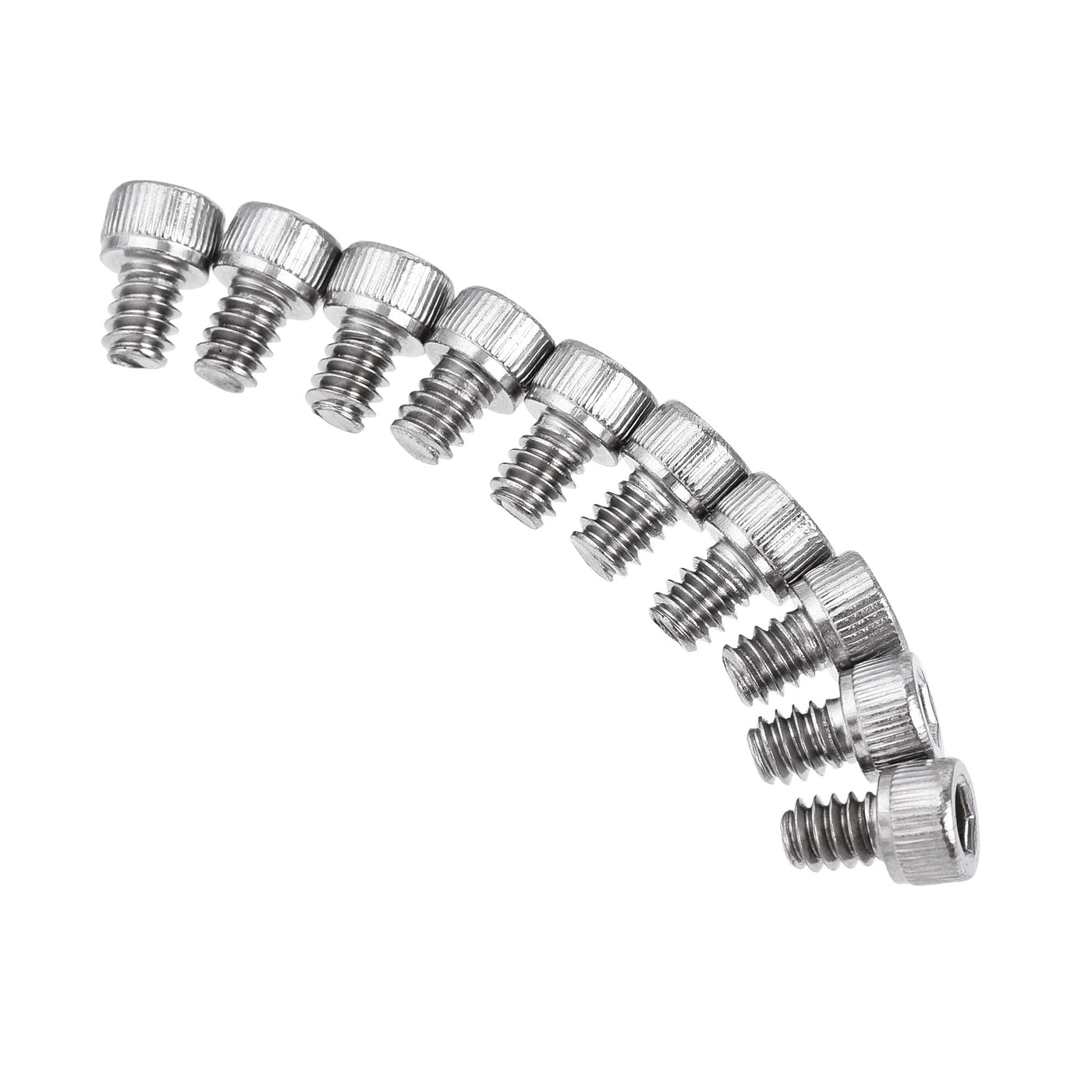 Harfington #6-32x3/16" Hex Socket Head Cap Screw Bolts 304 Stainless Steel Polished 50pcs