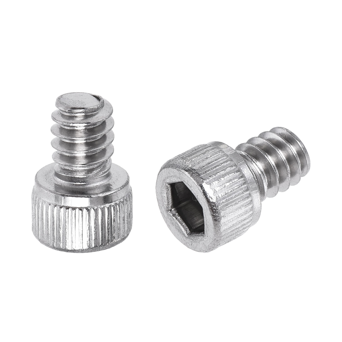 Harfington #6-32x3/16" Hex Socket Head Cap Screw Bolts 304 Stainless Steel Polished 50pcs