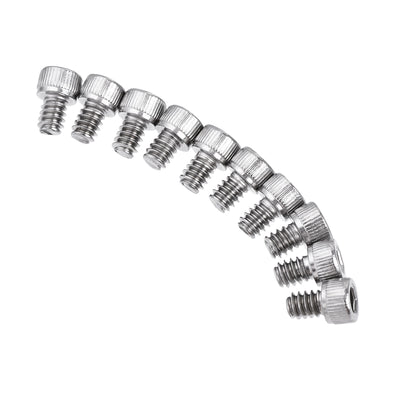 Harfington #6-32x3/16" Hex Socket Head Cap Screw Bolts 304 Stainless Steel Polished 100pcs