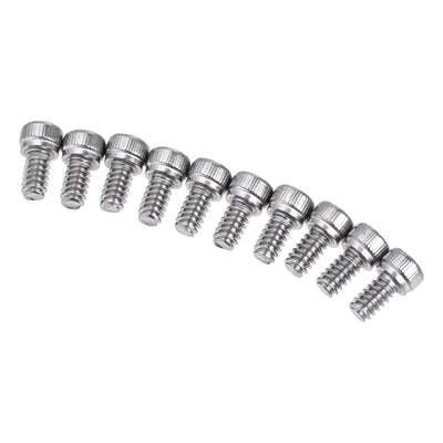 Harfington #6-32x1/4" Hex Socket Head Cap Screw Bolts 304 Stainless Steel Polished 50pcs