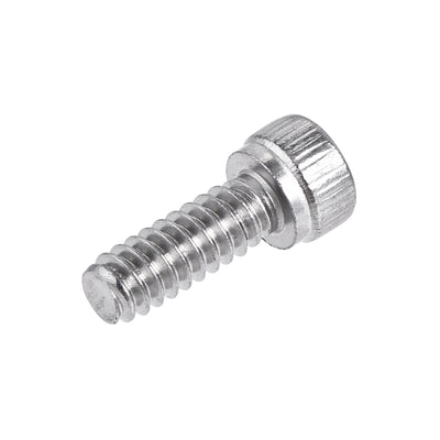 Harfington #6-32x3/8" Hex Socket Head Cap Screw Bolts 304 Stainless Steel Polished 100pcs