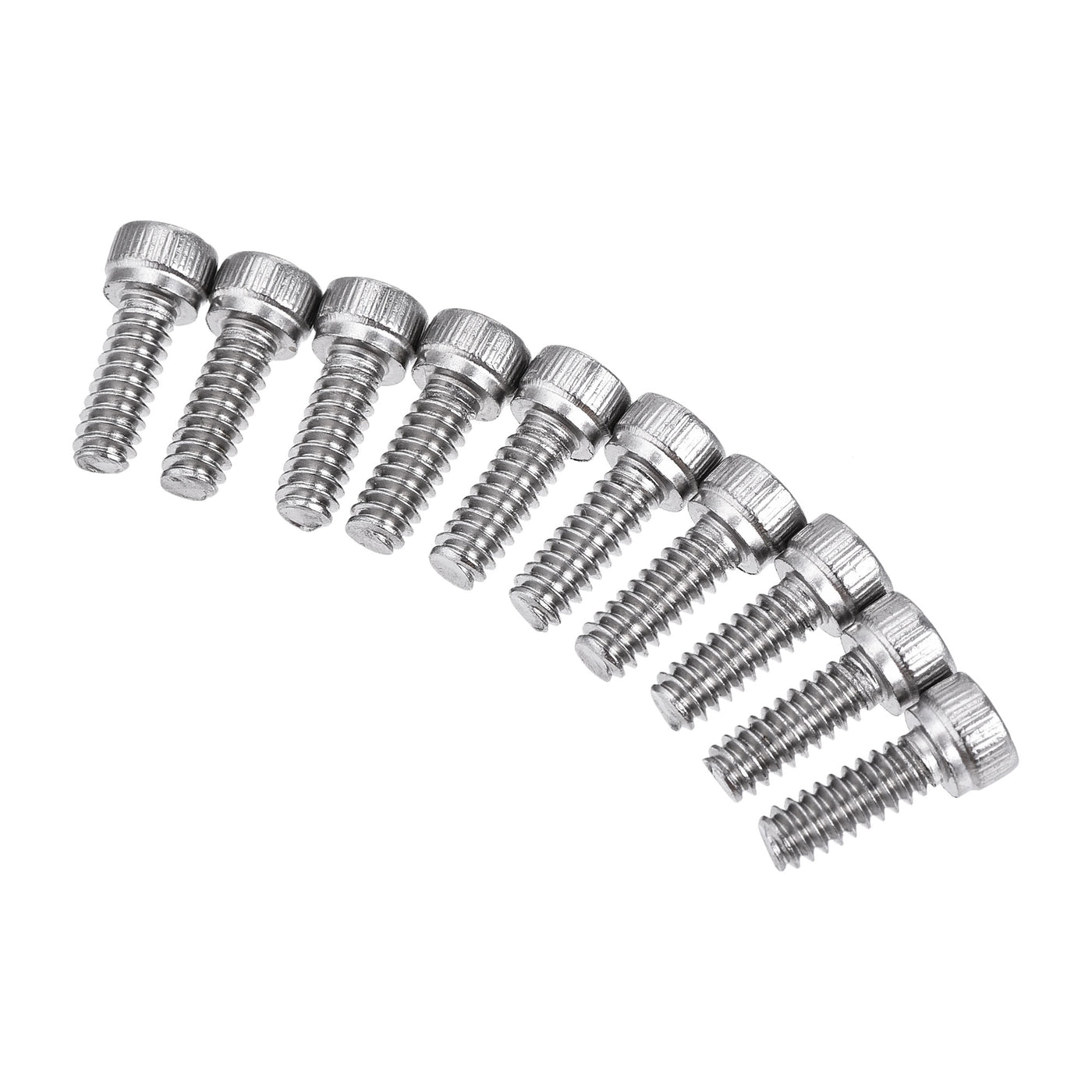 Harfington #6-32x3/8" Hex Socket Head Cap Screw Bolts 304 Stainless Steel Polished 100pcs