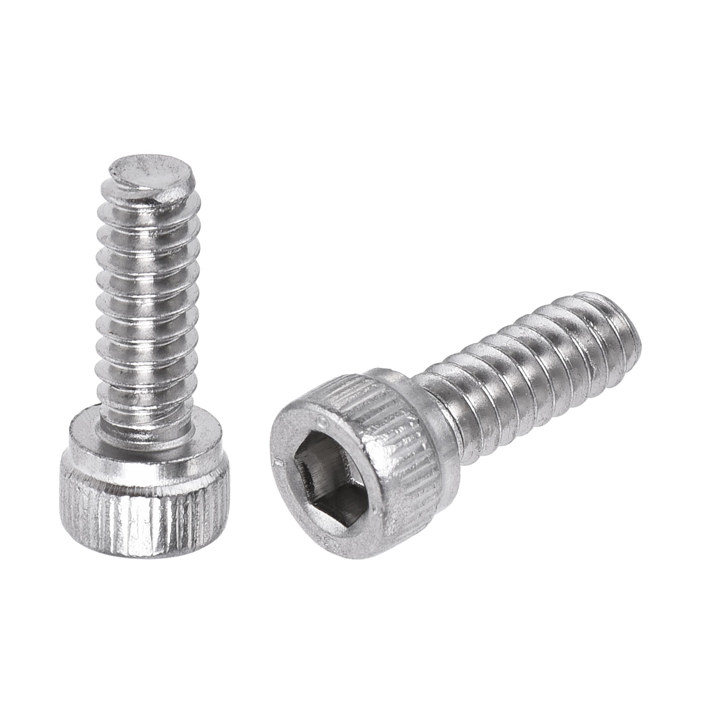 Harfington #6-32x3/8" Hex Socket Head Cap Screw Bolts 304 Stainless Steel Polished 100pcs