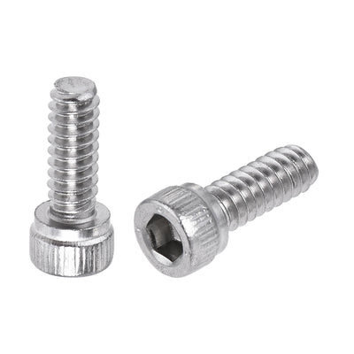 Harfington #6-32x3/8" Hex Socket Head Cap Screw Bolts 304 Stainless Steel Polished 100pcs