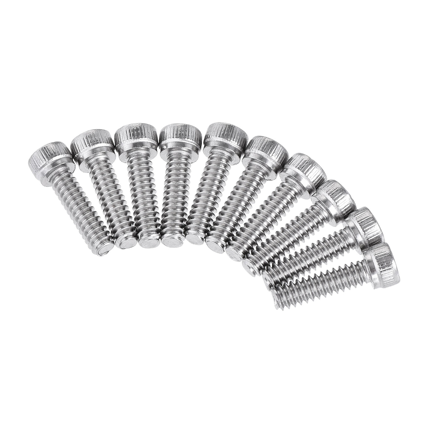 Harfington #6-32x1/2" Hex Socket Head Cap Screw Bolts 304 Stainless Steel Polished 50pcs