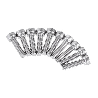 Harfington #6-32x1/2" Hex Socket Head Cap Screw Bolts 304 Stainless Steel Polished 50pcs