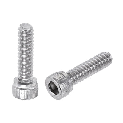 Harfington #6-32x1/2" Hex Socket Head Cap Screw Bolts 304 Stainless Steel Polished 50pcs