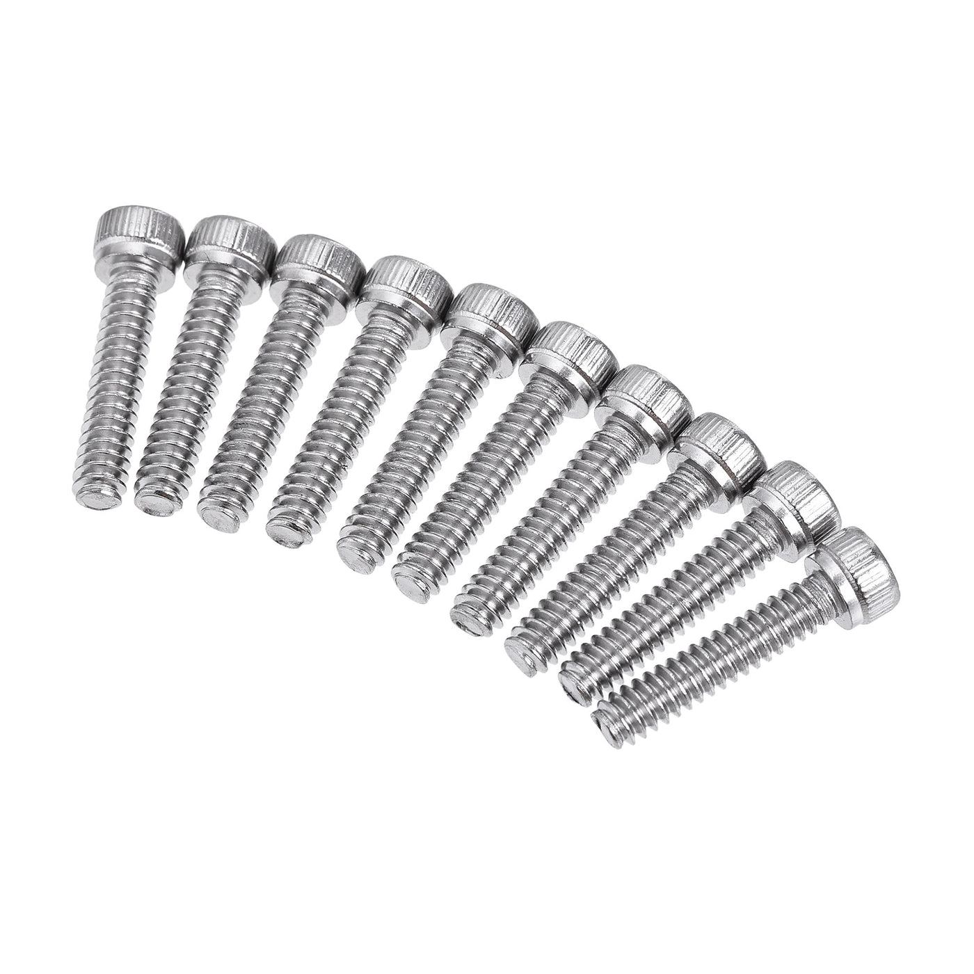 Harfington #6-32x5/8" Hex Socket Head Cap Screw Bolts 304 Stainless Steel Polished 100pcs