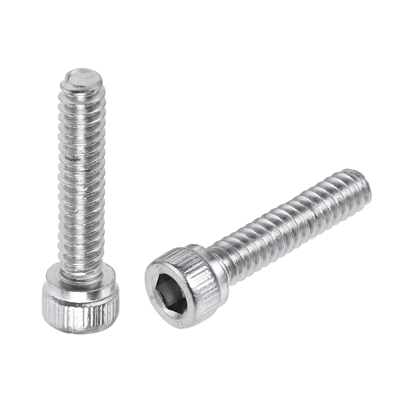Harfington #6-32x5/8" Hex Socket Head Cap Screw Bolts 304 Stainless Steel Polished 100pcs
