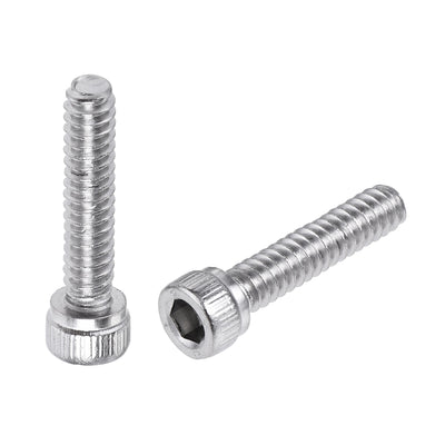 Harfington #6-32x5/8" Hex Socket Head Cap Screw Bolts 304 Stainless Steel Polished 100pcs