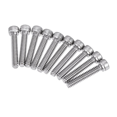 Harfington #6-32x3/4" Hex Socket Head Cap Screw Bolts 304 Stainless Steel Polished 50pcs