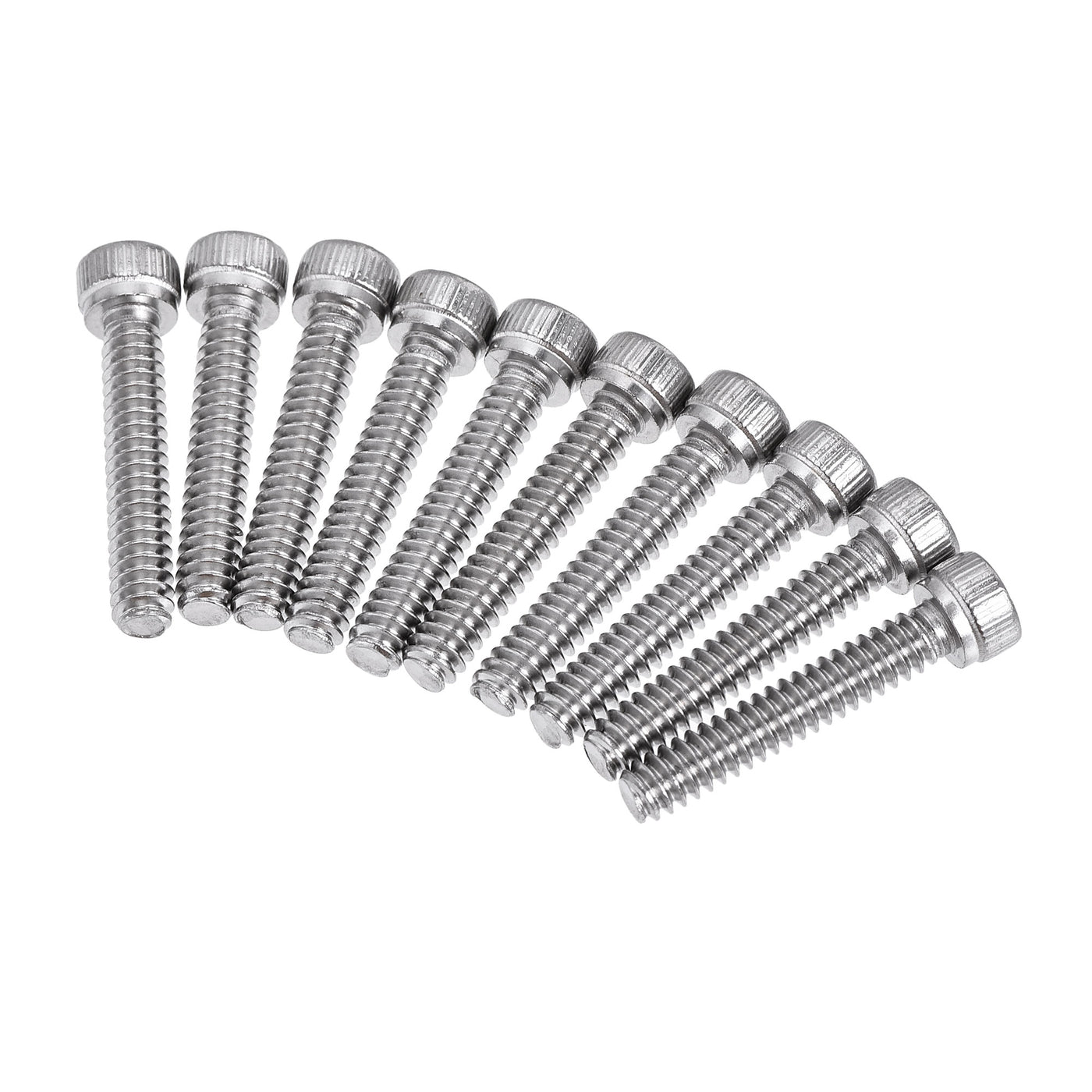Harfington #6-32x3/4" Hex Socket Head Cap Screw Bolts 304 Stainless Steel Polished 100pcs