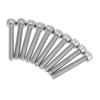 Harfington #6-32x7/8" Hex Socket Head Cap Screw Bolts 304 Stainless Steel Polished 50pcs