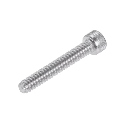 Harfington #6-32x7/8" Hex Socket Head Cap Screw Bolts 304 Stainless Steel Polished 100pcs