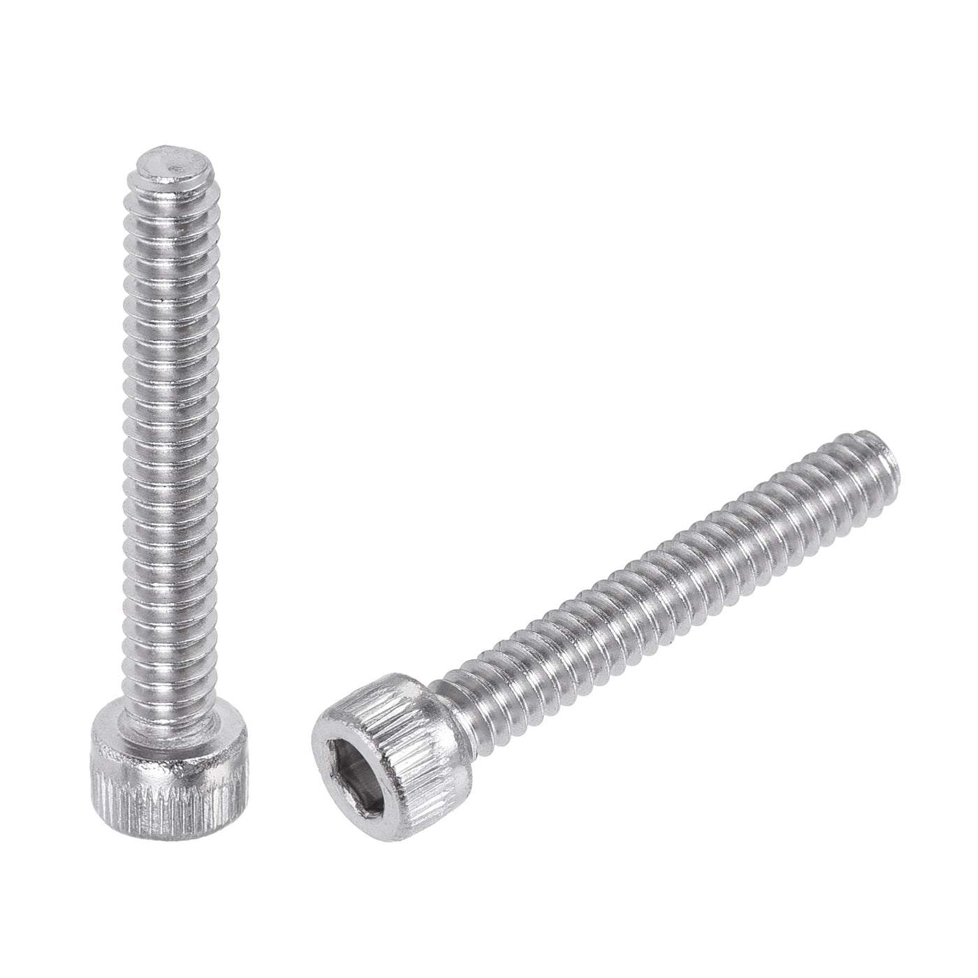 Harfington #6-32x7/8" Hex Socket Head Cap Screw Bolts 304 Stainless Steel Polished 100pcs