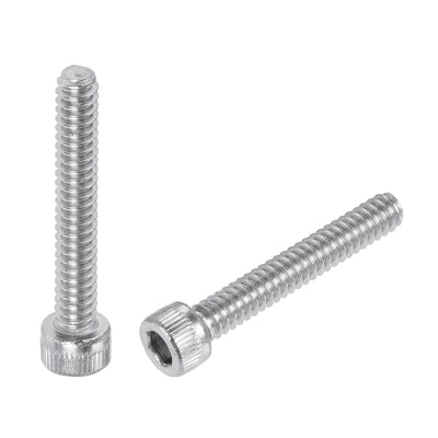 Harfington #6-32x7/8" Hex Socket Head Cap Screw Bolts 304 Stainless Steel Polished 100pcs
