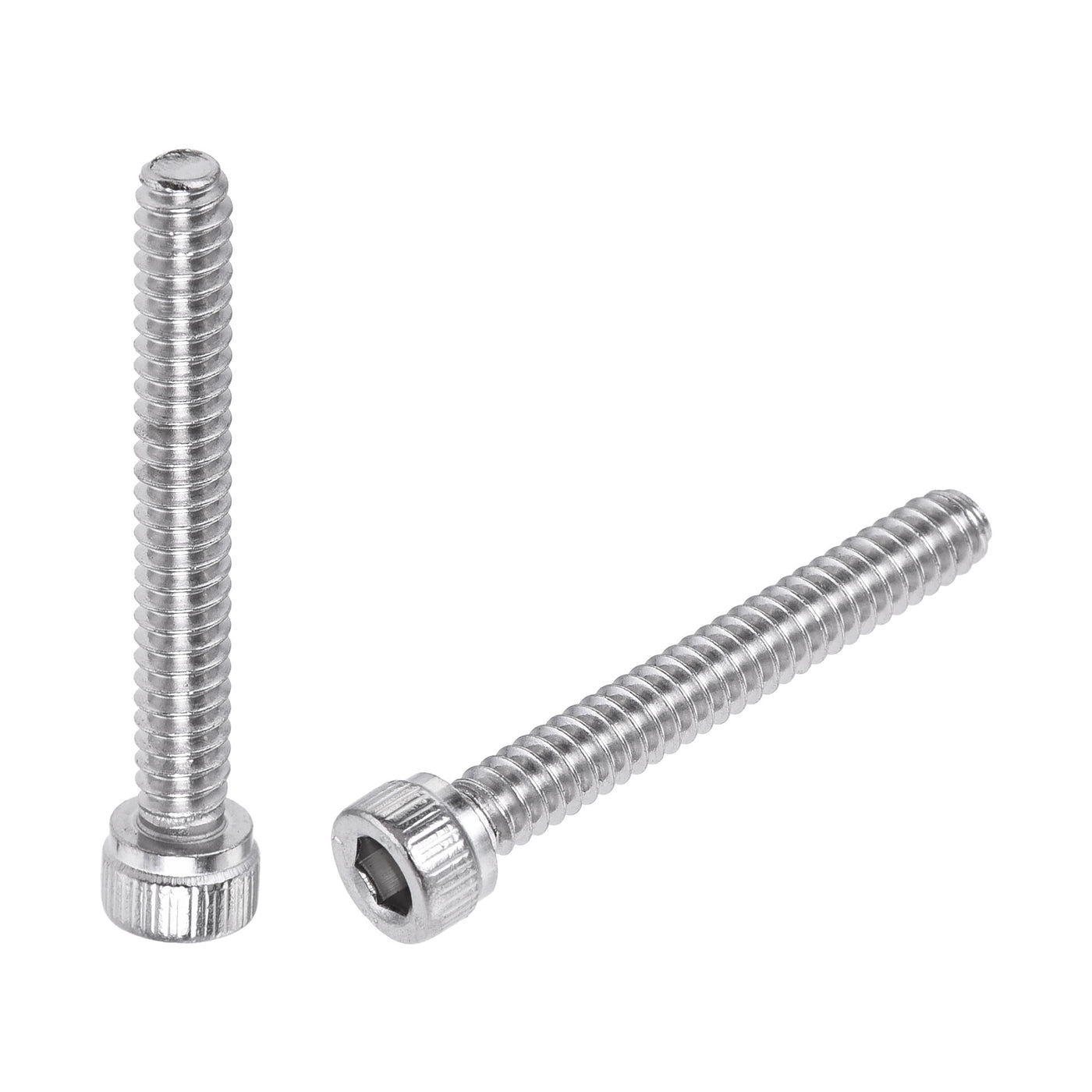 Harfington #6-32x1" Hex Socket Head Cap Screw Bolts 304 Stainless Steel Polished 50pcs
