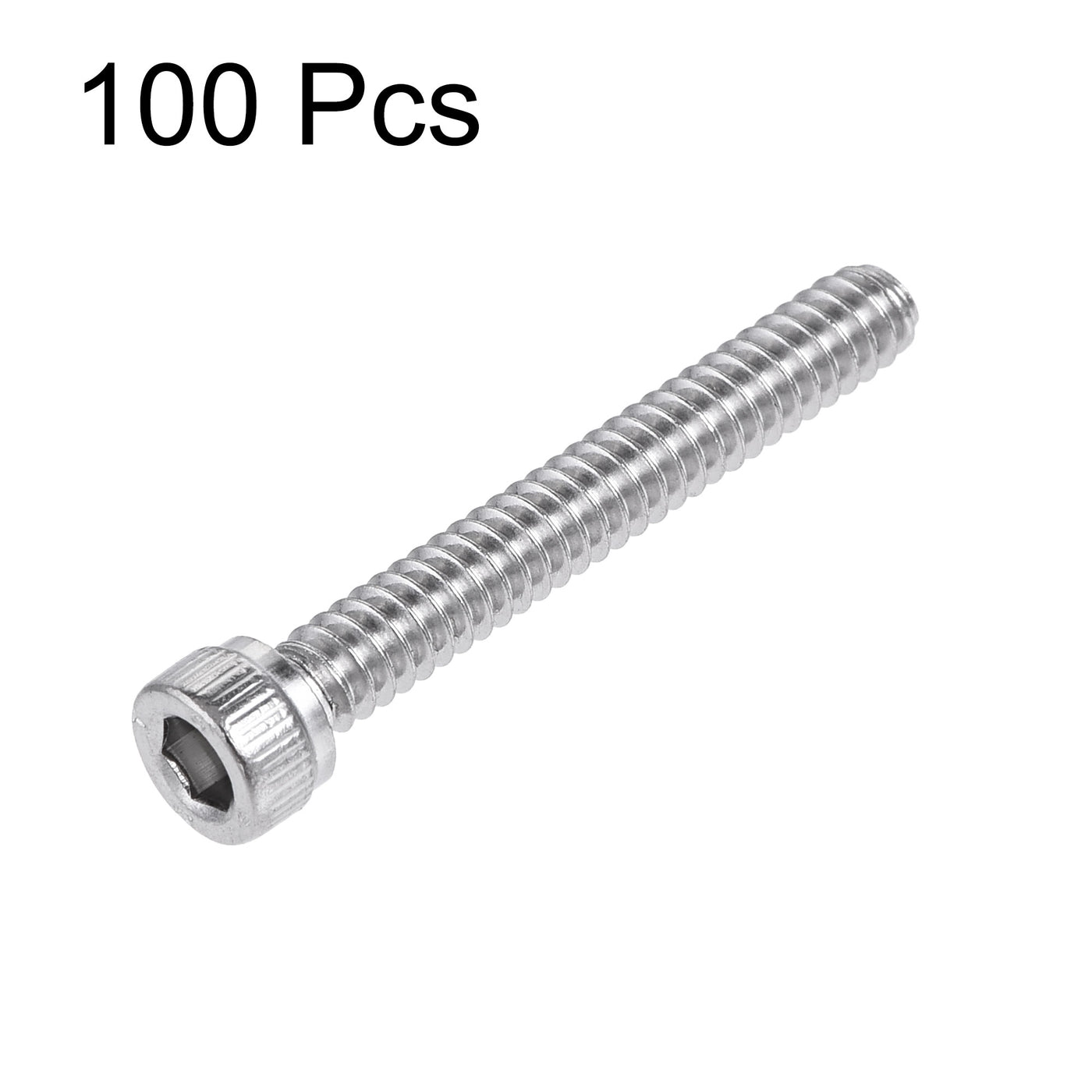 Harfington #6-32x1" Innensechskantschrauben, 304 Edelstahl, poliert, 100 Stück