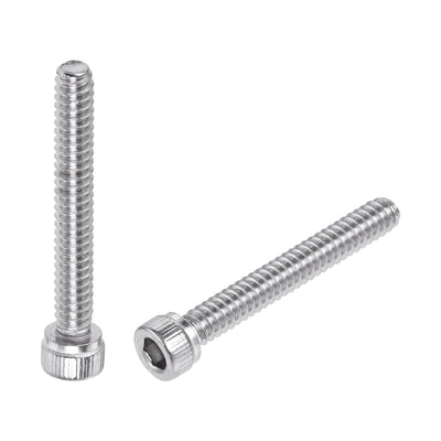 Harfington #6-32x1" Hex Socket Head Cap Screw Bolts 304 Stainless Steel Polished 100pcs