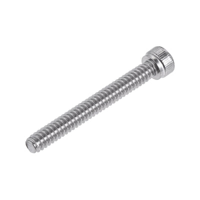 Harfington #6-32x1-1/8" Hex Socket Head Cap Screw Bolts 304 Stainless Steel Polished 50pcs