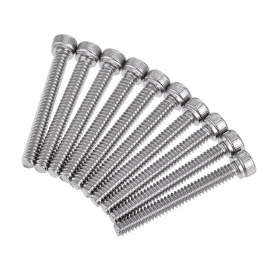 Harfington #6-32x1-1/8" Hex Socket Head Cap Screw Bolts 304 Stainless Steel Polished 100pcs