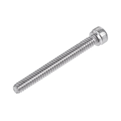 Harfington #6-32x1-1/4" Hex Socket Head Cap Screw Bolts 304 Stainless Steel Polished 50pcs