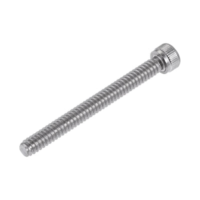 Harfington #6-32x1-3/8" Hex Socket Head Cap Screw Bolts 304 Stainless Steel Polished 50pcs