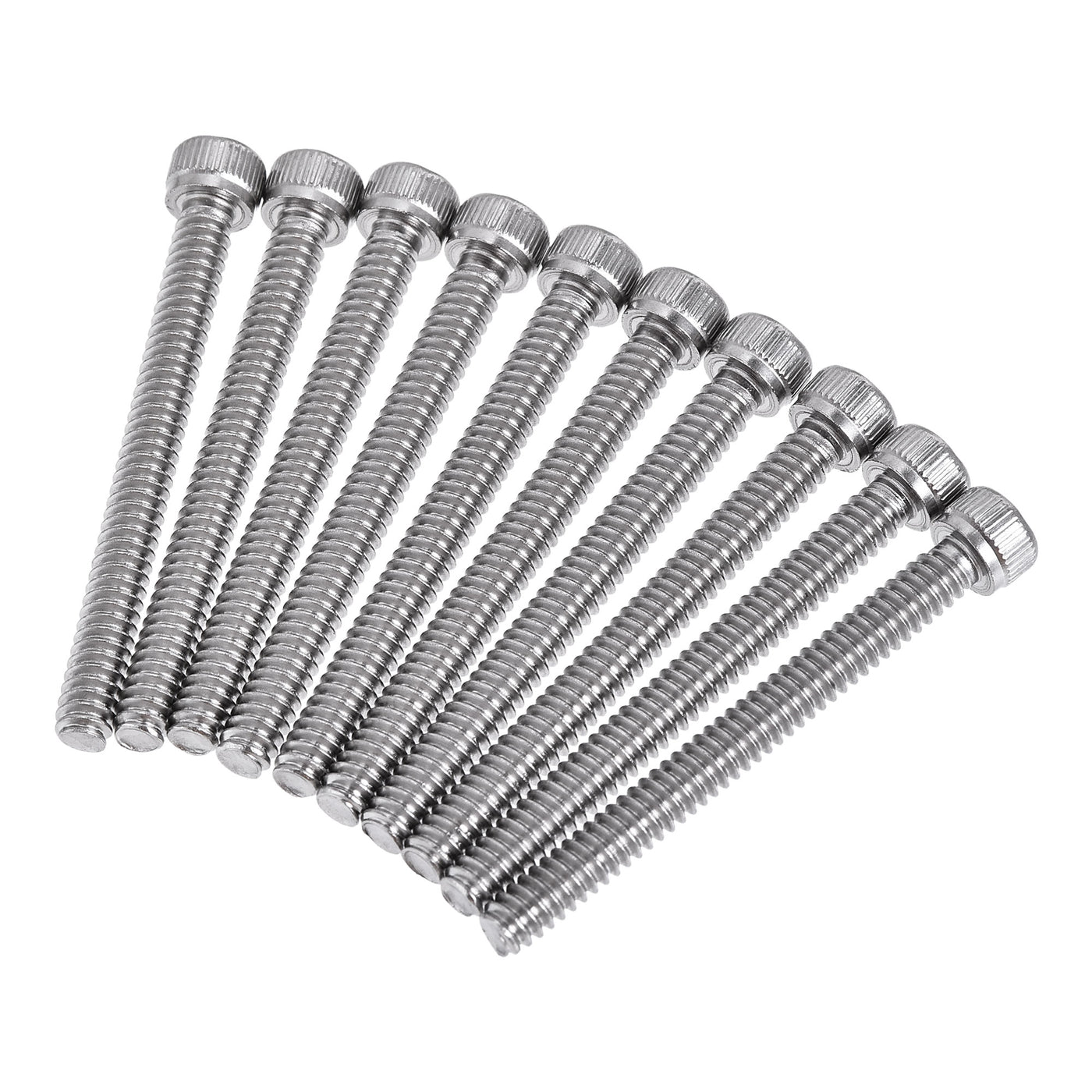 Harfington #6-32x1-3/8" Hex Socket Head Cap Screw Bolts 304 Stainless Steel Polished 50pcs