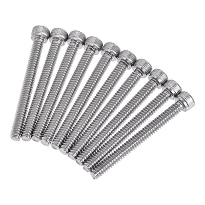 Harfington #6-32x1-3/8" Hex Socket Head Cap Screw Bolts 304 Stainless Steel Polished 50pcs