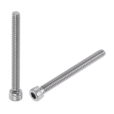 Harfington #6-32x1-3/8" Hex Socket Head Cap Screw Bolts 304 Stainless Steel Polished 50pcs