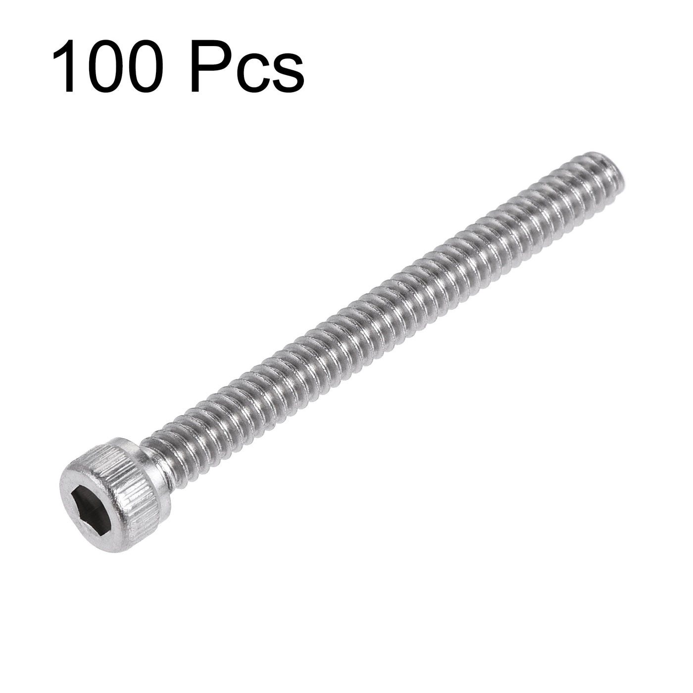 Harfington #6-32x1-3/8" Innensechskantschrauben, 304 Edelstahl, poliert, 100 Stück