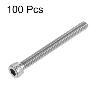 Harfington #6-32x1-3/8" Innensechskantschrauben, 304 Edelstahl, poliert, 100 Stück