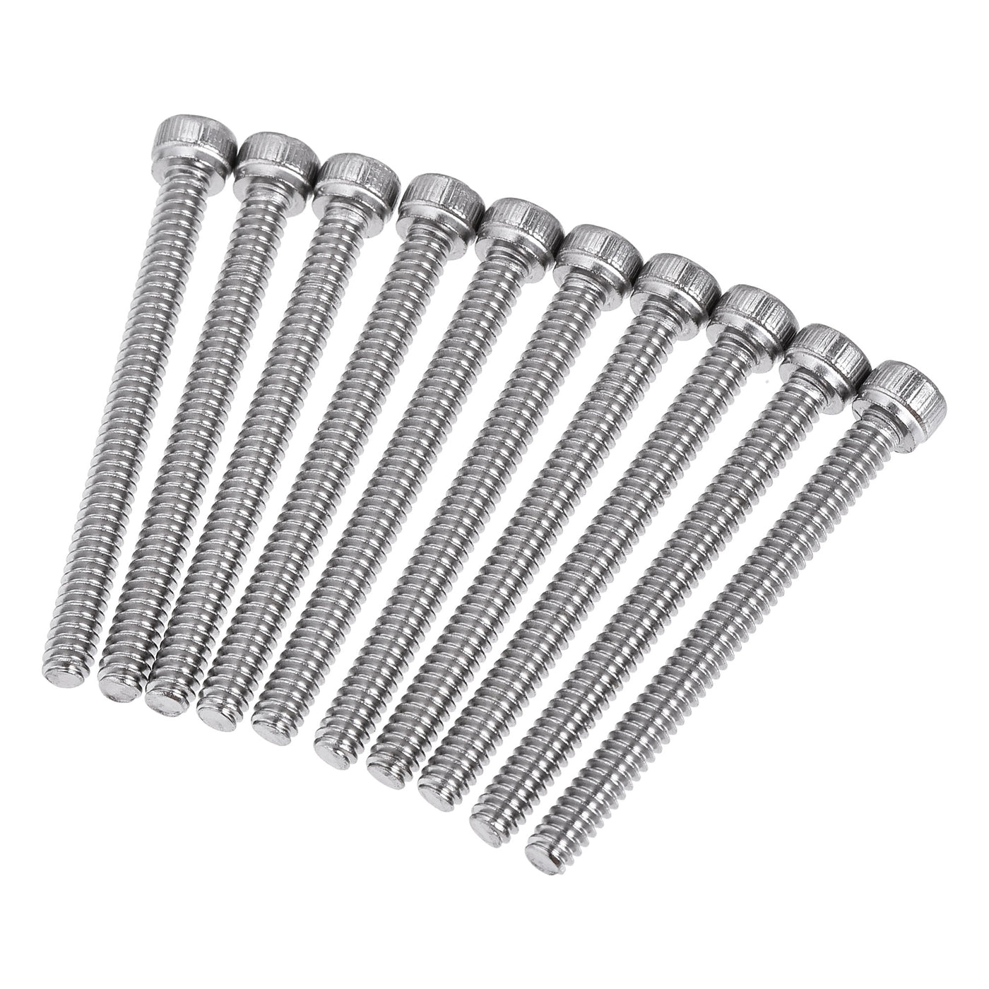 Harfington #6-32x1-1/2" Hex Socket Head Cap Screw Bolts 304 Stainless Steel Polished 100pcs