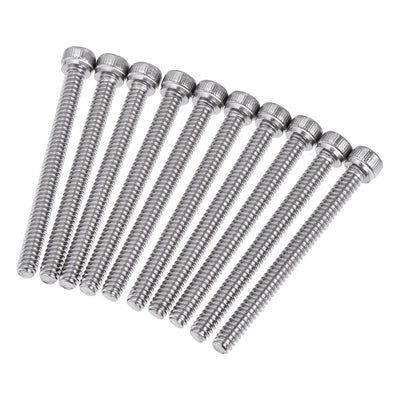 Harfington #6-32x1-1/2" Hex Socket Head Cap Screw Bolts 304 Stainless Steel Polished 100pcs