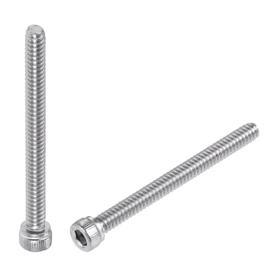 Harfington #6-32x1-1/2" Hex Socket Head Cap Screw Bolts 304 Stainless Steel Polished 100pcs