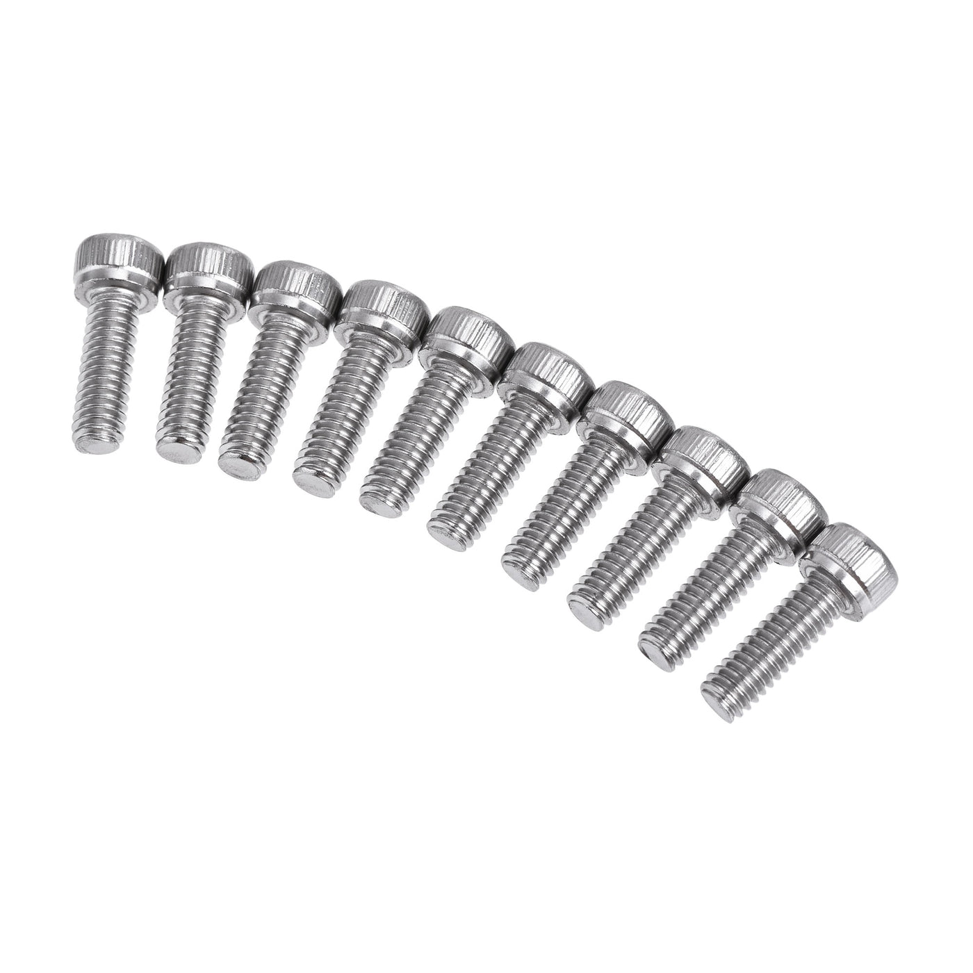 Harfington #8-32x1/2" Hex Socket Head Cap Screw Bolts 304 Stainless Steel Polished 25pcs