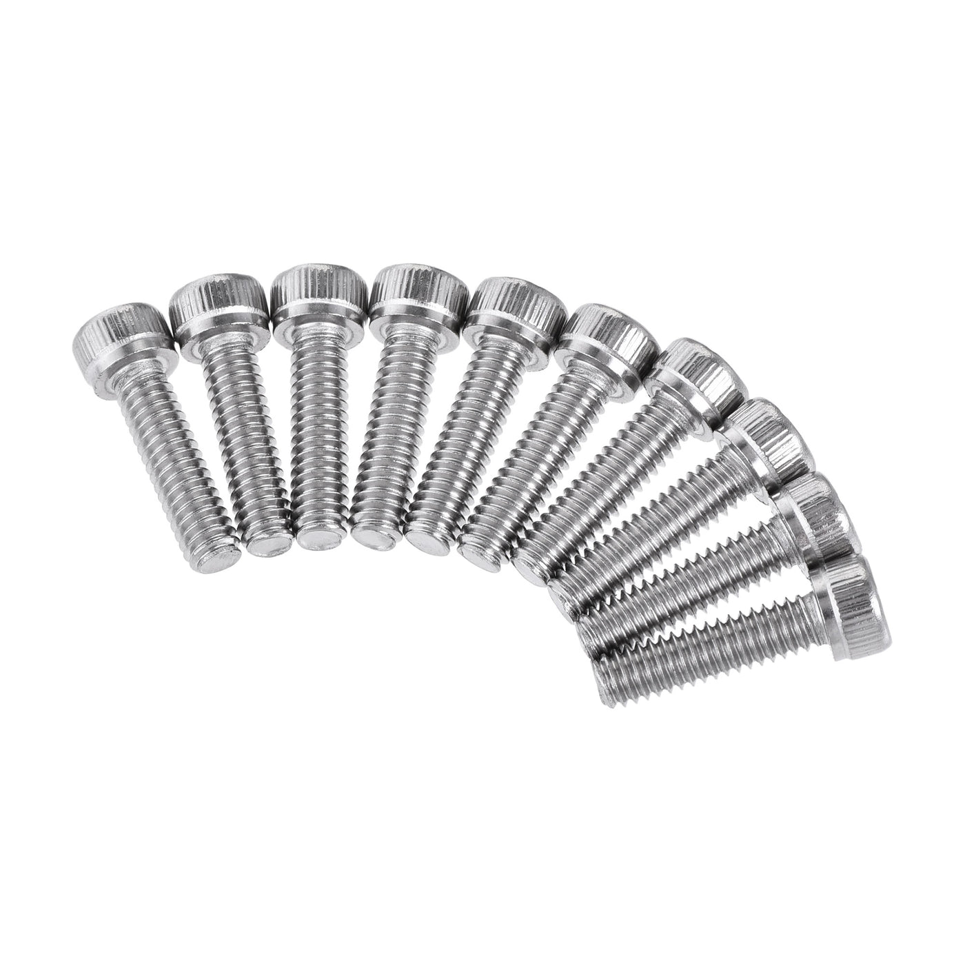 Harfington #8-32x5/8" Hex Socket Head Cap Screw Bolts 304 Stainless Steel Polished 25pcs
