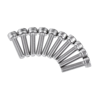 Harfington #8-32x5/8" Hex Socket Head Cap Screw Bolts 304 Stainless Steel Polished 25pcs