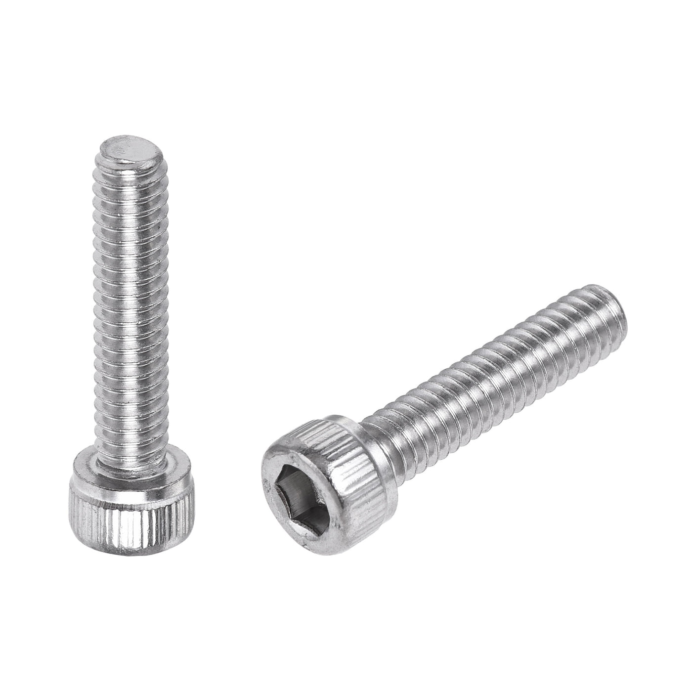 Harfington #8-32x3/4" Hex Socket Head Cap Screw Bolts 304 Stainless Steel Polished 25pcs