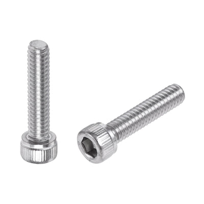 Harfington #8-32x3/4" Hex Socket Head Cap Screw Bolts 304 Stainless Steel Polished 25pcs
