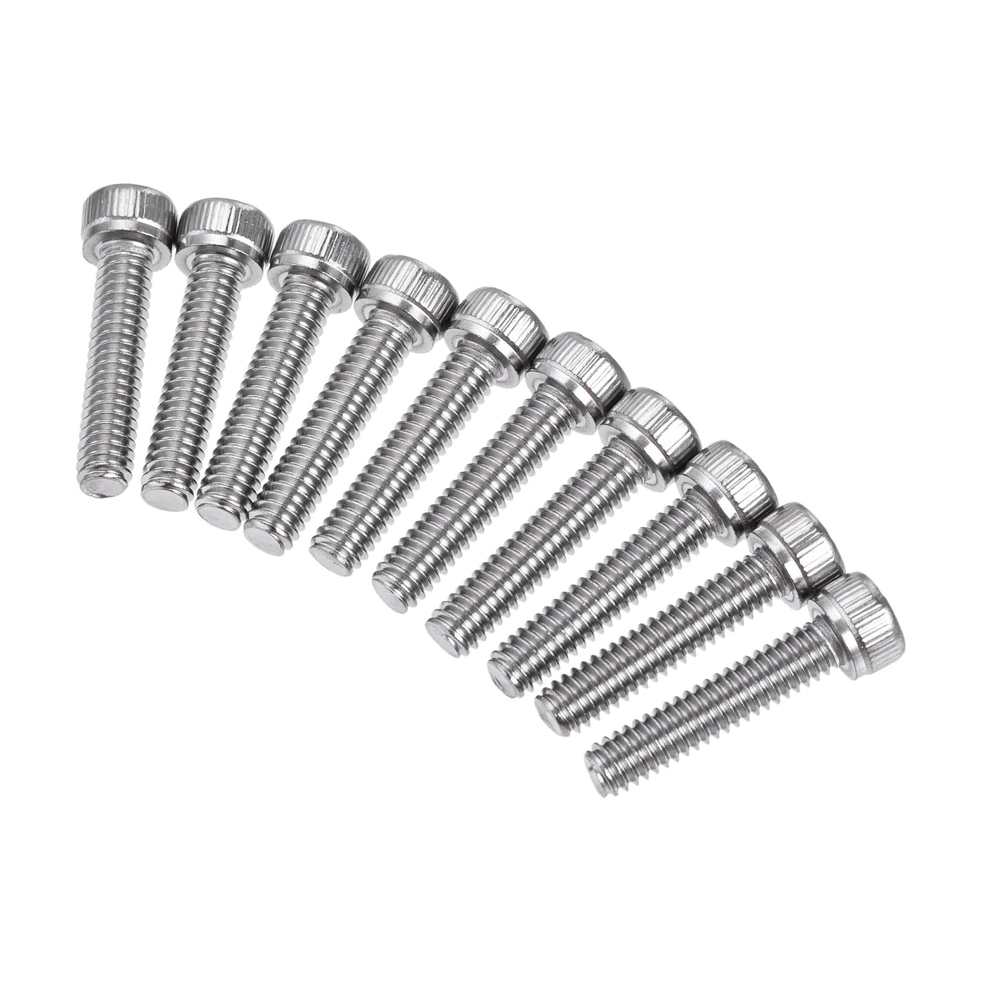 Harfington #8-32x3/4" Hex Socket Head Cap Screw Bolts 304 Stainless Steel Polished 50pcs